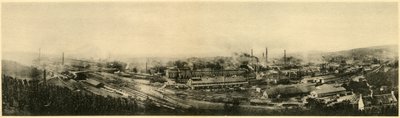 Le Creusot、Schneider＆Cie社のAlbum des Fers et Aaciersからのパノラマビュー、1895年 作： French Photographer