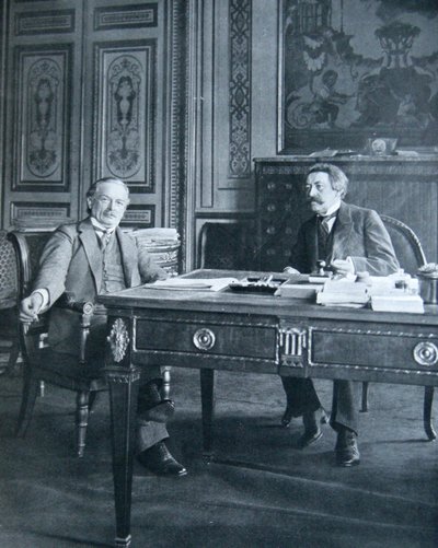 ロイドジョージとアリスティドブリアン、1916年 作： French Photographer