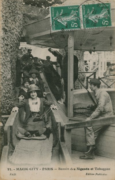 マジックシティ、パリ、1913年7月19日に送信されたポストカード 作： French Photographer