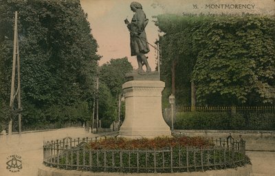 モンモランシー-ジャンジャックルソーの像。 1913年に送られたはがき。 作： French Photographer