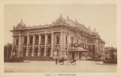 市立劇場、ハノイ、フランス領インドシナ 作： French Photographer
