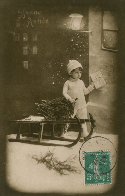1913年に送信された年賀状 作： French Photographer