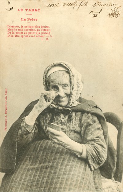歳の女性、嗅ぎ取る 作： French Photographer