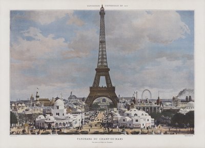 1900年パリ万国博覧会のシャン・ド・マルスのパノラマ（カラー写真 作： French Photographer