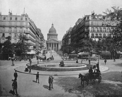 パリ - メディシス広場、スフロ通り、パンテオン（白黒写真 作： French Photographer