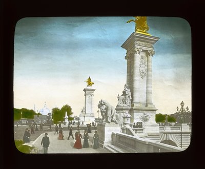 パリ万博：アレクサンドル3世橋、1900年（ランタンスライド） 作： French Photographer