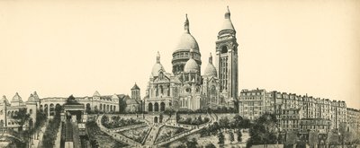 パリ、サクレクールドモンマルトルのバシリカ、セイクリッドハートバシリカ 作： French Photographer
