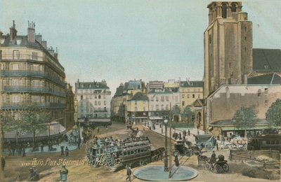 サンジェルマンデプレ、パリを配置します。 1913年に送られたはがき。 作： French Photographer
