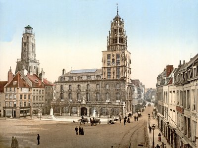 1890年から1900年にツールドゲを背景にしてカレーにダルムを配置する 作： French Photographer