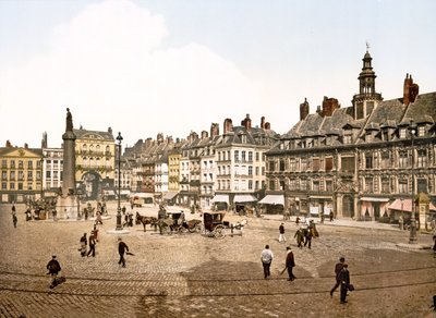 リール、ジェネラルドゴール広場、リール、1890〜1900年 作： French Photographer