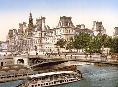 ポンダルコレとパリのオテルドヴィル。 c。1900 作： French Photographer