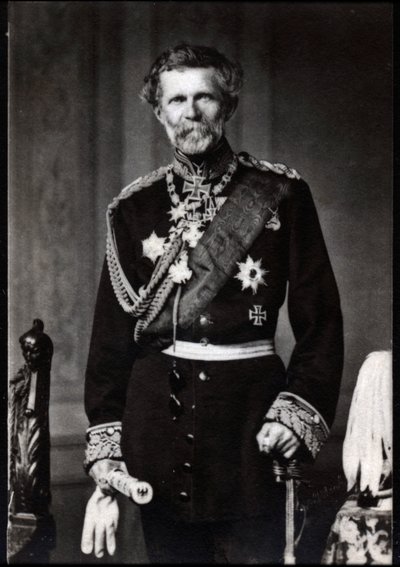 エドウィンフレイヘルフォンマントウフェル（男爵フォンマントウフェル）（1809-1895）、ドイツ陸軍元帥の肖像画。 作： French Photographer