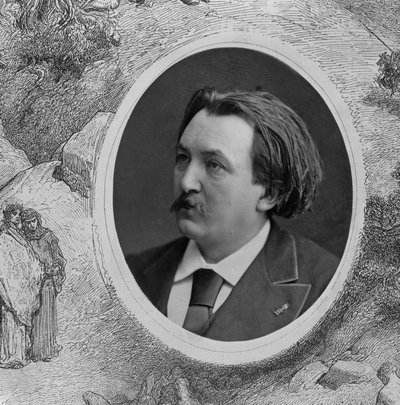 ギュスターヴ・ドーア（1832-83）の肖像（モノクロ写真）（202837のディテール 作： French Photographer