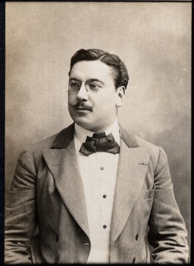 レオンサンロフ（1867-1953）、フランスの劇作家、ソングライターの肖像。 作： French Photographer