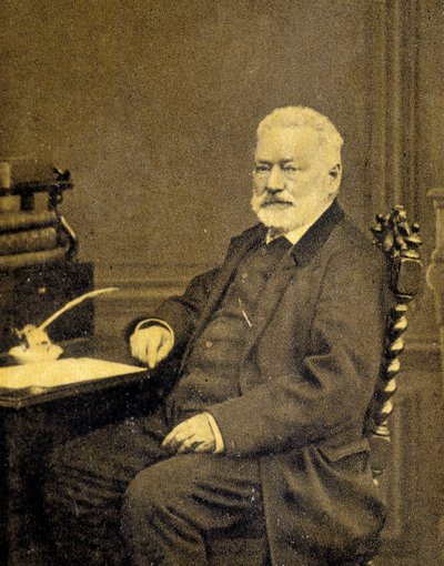 1872年のヴィクトル・ユゴーの肖像。 作： French Photographer