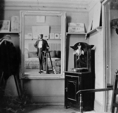 アンリ・ド・トゥールーズ・ロートレックのスタジオでの写真家の肖像（1864-1901） 作： French Photographer
