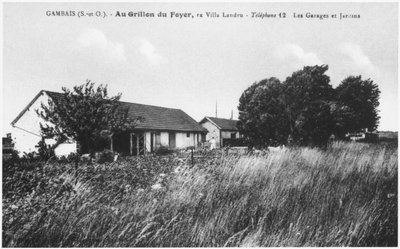ガンバイスのアンリデザイアーランドル（1869-1922）の家を描いたポストカード 作： French Photographer