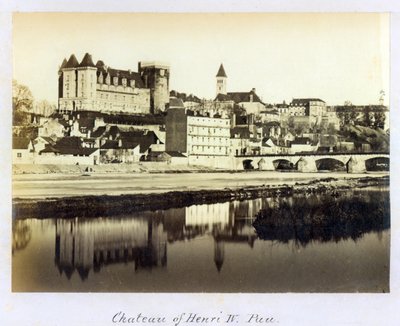 1553年12月13日、フランスのアンリ4世とナバラが生まれたポーの王宮を描いた絵葉書c。 1900 作： French Photographer