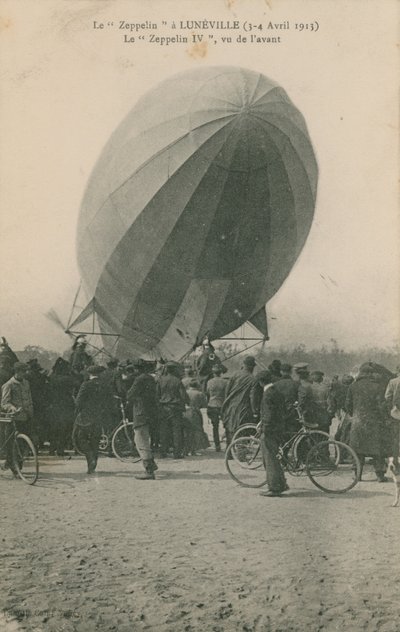 1913年に送付されたルネヴィルのツェッペリンのポストカード 作： French Photographer