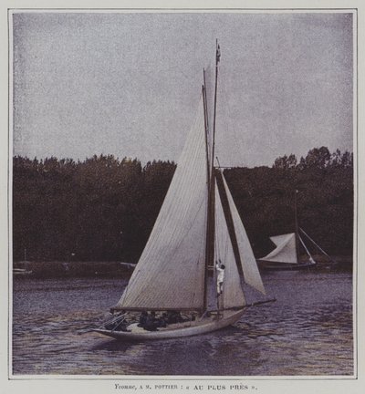 セーヌ川に浮かぶ帆船（カラー写真 作： French Photographer