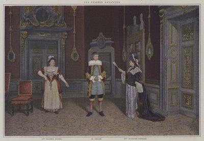 モリエール作「Les Femmes Savantes」の上演風景（カラー写真 作： French Photographer