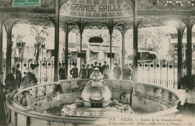 ヴィシーのグランドグリルスプリングのソース。 1913年に送られたはがき。 作： French Photographer