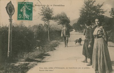 仏独フロンティアのお土産。 1913年に送られたはがき。 作： French Photographer
