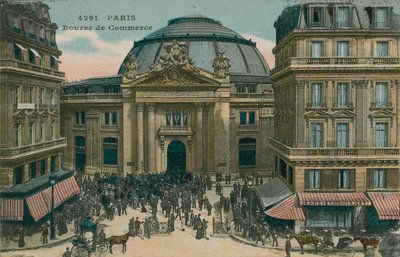 フランス、パリの証券取引所。 1913年に送られたはがき。 作： French Photographer