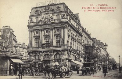 パリのルネサンス劇場とパリの大通りサンマルタン 作： French Photographer