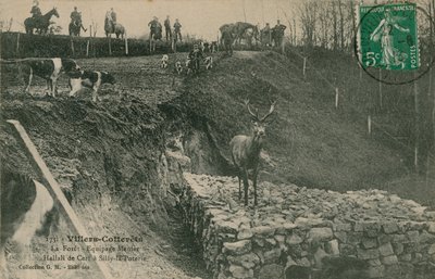 Villers-Cotterets。ラフォレ-愚かなラポテリーのクルーメニエハラリデサーフ。 1913年に送られたはがき。 作： French Photographer