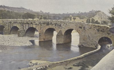 ヴィヴィエ、ローマ橋、エスコタイ、上流からの眺め 作： French Photographer