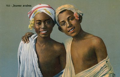 若いアラブ人、1913年9月9日に郵送されたポストカード 作： French Photographer