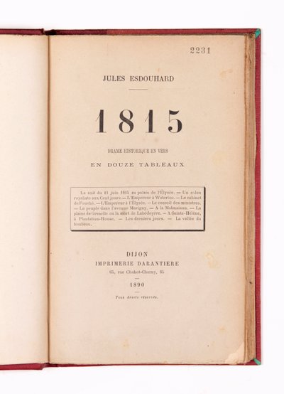 1815」（ジュール・エスドゥアール作 作： French School