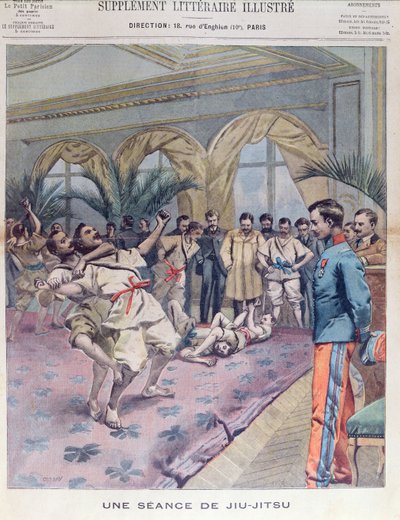 フランスの柔術セッション、ルプティパリジャンのイラスト、1905 作： French School