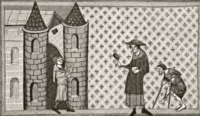 ポールラクロワ（1806-84）による「中世の科学と文学」のLeper Houseがロンドン1878年に出版 作： French School