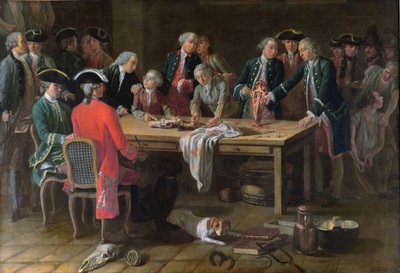 フィリップエティエンヌラフォス（1738〜1820年）を用いたヒッピーアトリックアナトミーのレッスン 作： French School