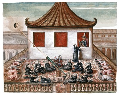 シャムの日食、1700年頃（水彩画） 作： French School