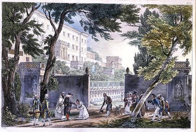 ローマの別荘」 ヴィラン作 1820年頃 （カラーリトグラフ） 作： French School