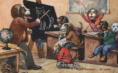 犬の教室（カラーリトグラフ 作： French School