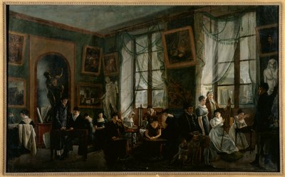 デッサン教室の女性 1810年頃 油彩・キャンバス 作： French School