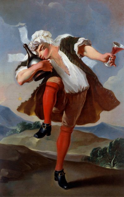 良いワインのボトルの商人のサイン。1760年頃の匿名の絵画。日。0,98x0,66 m Paris, Musee Carnavalet - A La Bonne Bottle.ワイン商人のサインボード。1760年頃の無名の絵画。0.98×0.66 m パリ、カルナヴァレ美術館 作： French School