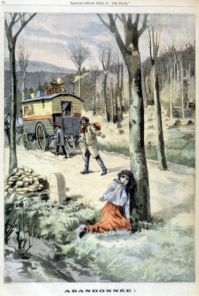 家族に捨てられたジプシーの少女-1903年3月15日の「Le Petite Parisien」に掲載されている。 作： French School