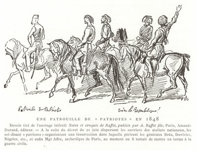 愛国者のパトロール、フランス、1848 作： French School