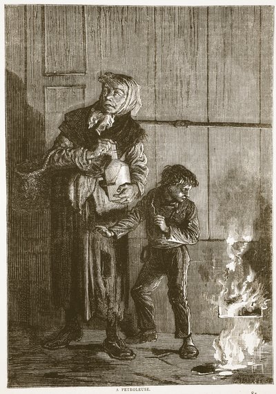 石油、1871年4月、フランスとドイツの間のカッセルの戦争の歴史、1870年から1871年までのイラスト 作： French School