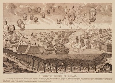 イングランド侵攻の予測、1803年のフランス版の複製 作： French School