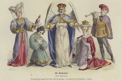 15世紀の結婚式 作： French School