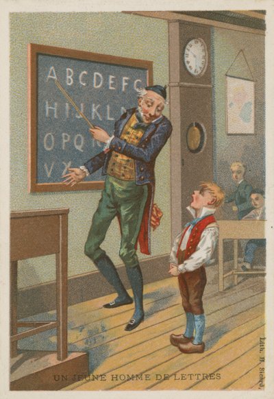 手紙の若い男 作： French School