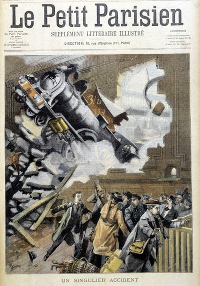 フランクフルトでのオリエント急行の事故 - 1901年12月22日付「Le petit Parisien」紙 作： French School