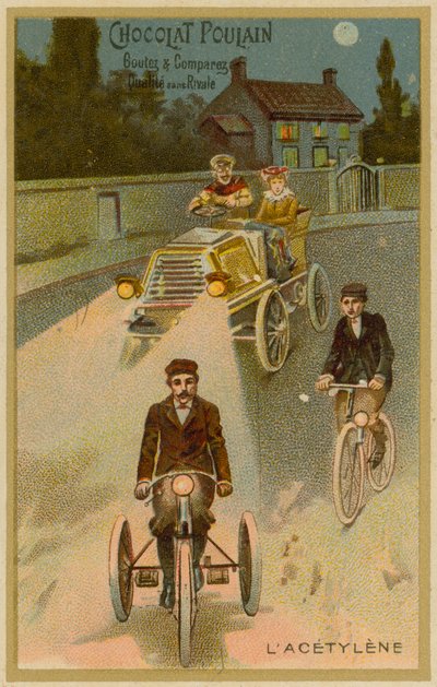 自動車やオートバイのアセチレンヘッドライト 作： French School
