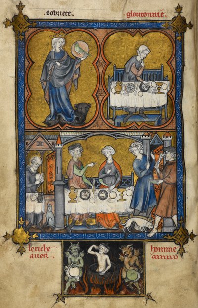 追加。 54180、f.188v La Somme le Roi（王の調査）、1295年頃パリ 作： French School